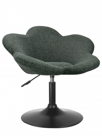 DINING - Fotoliu mic Fleur, Chrome Negru-Verde