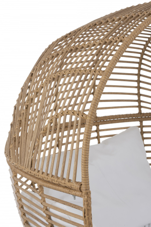 Fotoliu Oval, Metal, Natural, 115x110x148 cm [4]