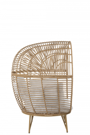 Fotoliu Oval, Metal, Natural, 115x110x148 cm [2]