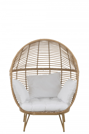 Fotoliu Oval, Metal, Natural, 115x110x148 cm [1]