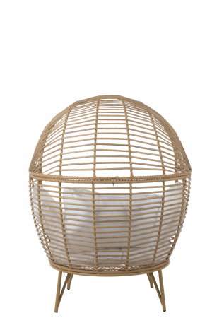 Fotoliu Oval, Metal, Natural, 115x110x148 cm [3]