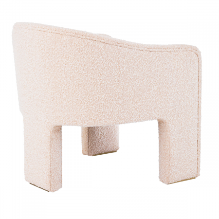 Fotoliu, Pebbles bouclé crem, Dims: W. 66 | D. 67 | H. 69 | SD. 50 | SH. 45 | AH. 59.5  (CM) [3]