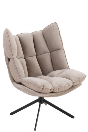 Fotoliu, Pernă pe cadru, Textil/Metal, Gri [1]
