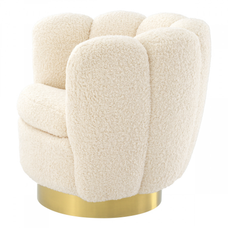 Fotoliu pivotant Mirage din faux shearling [2]