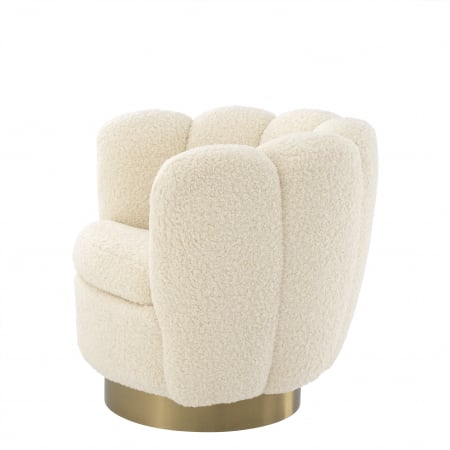 Fotoliu pivotant Mirage din faux shearling [1]