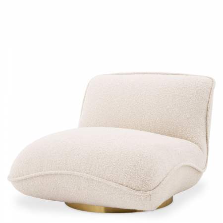 Fotolii - Fotoliu pivotant Relax bouclé cream, Dims: W. 85.5 | D. 105 | H. 71 | SD. 75 | SH. 47  (CM)