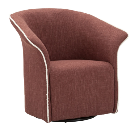 SALE % - Fotoliu rotativ Siena bordo 83,5x66x80 cm (inaltime sezut 42 cm)