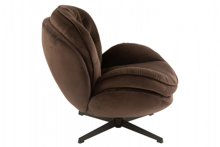 Fotoliu si taburet, Textil/Metal, Maro, 82.5x88x83.5 cm [9]