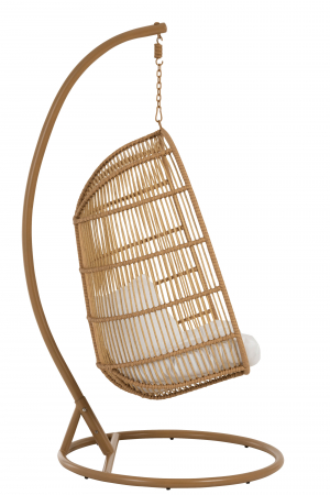Fotoliu Suspendat, Metal, Natural, 119x105x193 cm [2]