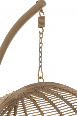 Fotoliu Suspendat, Metal, Natural, 119x110x193 cm [4]