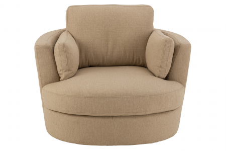 Fotoliu Swivel, Lemn/Textil, Bej, 98x107x88 cm [1]