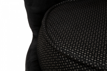 Fotoliu Vienna, Lemn/Fier/Stofa, Negru/Auriu, 78x83x76 cm [3]