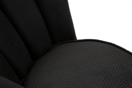 Fotoliu Vienna, Lemn/Fier/Stofa, Negru/Auriu, 78x83x76 cm [5]