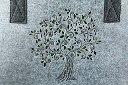 Geanta, dreptunghiulara, "Baum", Fetru, gri deschis, gri inchis, PU 2, 2 asortate, L. 25 cm, l. 40 cm, H 26 cm [4]