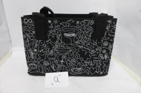 LIFESTYLE - Geanta Modern Art, pasla, negru, 40x26x25 cm