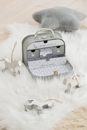 Accesorii - Ghirlanda, Lemn, Alb, 11.5x3.5x9 cm