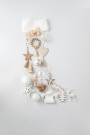 Accesorii - Ghirlanda, Material sintetic, Alb, 10.5x4.5x14.5