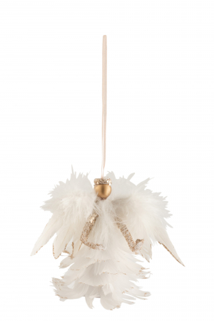 Accesorii - Ghirlanda, Pene, Bej, 19x11x12