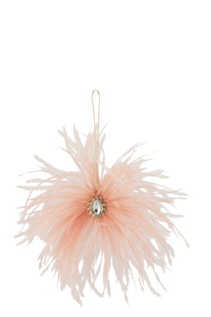 Globuri de Craciun - Ghirlanda, Pene, Roz, 22x22x1