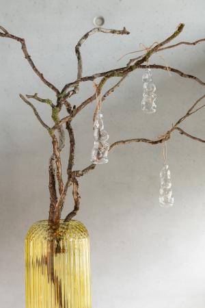 Accesorii - Ghirlanda, Sticla, Transparent, 4.5x4x10.5