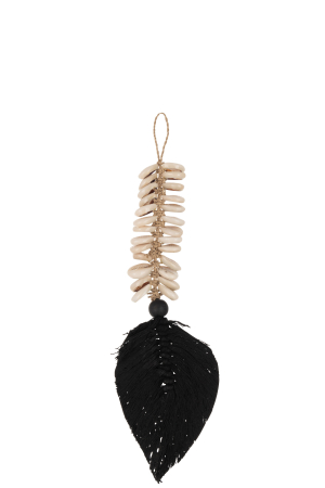 SALE % - Ghirlanda, Textil, Negru, 23.5x7x2.5