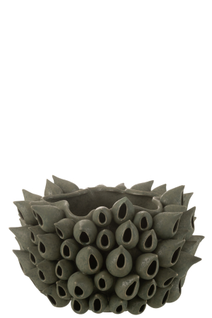 VAZE SI GHIVECE - Ghiveci Anemone Low Porțelan, Verde, L 36| W 35| H 24 cm