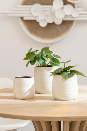 SALE % - Ghiveci, Ceramica, Alb, 14.5x14.5x14.5