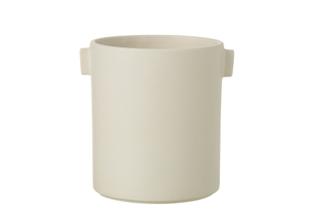 SALE % - Ghiveci, Ceramica, Alb , 17x14x16