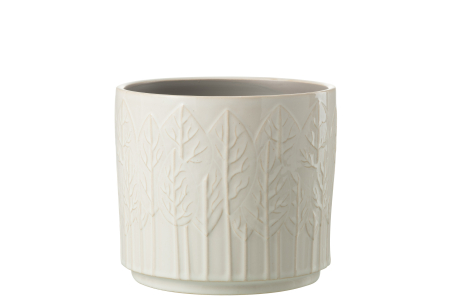 SALE % - Ghiveci, Ceramica, Alb , 17x17x15