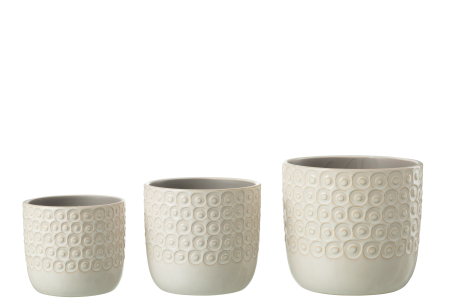 Ghiveci, Ceramica, Alb , 17x17x15 [3]