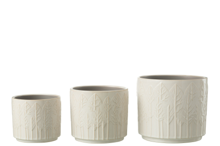 Ghiveci, Ceramica, Alb , 17x17x15 [2]