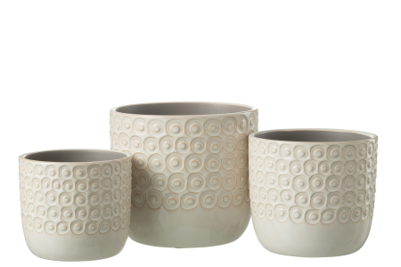 Ghiveci, Ceramica, Alb , 17x17x15 [2]