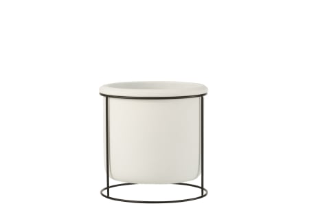 SALE % - Ghiveci, Ceramica, Alb, 17x17x17