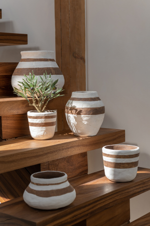 SALE % - Ghiveci, Ceramica, Alb , 18x18x15.5