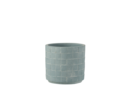 SALE % - Ghiveci, Ceramica, Albastru, 12.5x12.5x11.5
