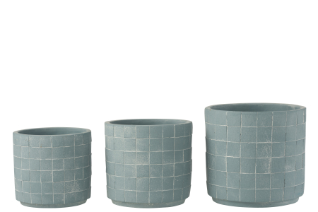 Ghiveci, Ceramica, Albastru, 16x16x14 [3]