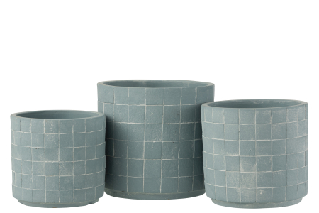 Ghiveci, Ceramica, Albastru, 16x16x14 [2]