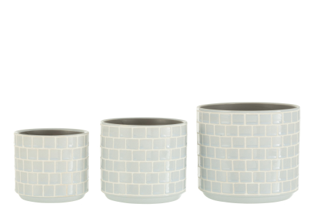 Ghiveci, Ceramica, Albastru, 17x17x15 [2]