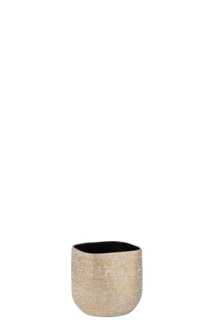 IN STOC - Ghiveci, Ceramica, Auriu, 17.5x16x15.5