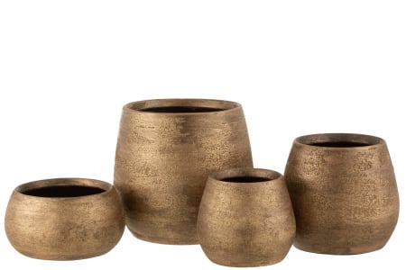 Ghiveci, Ceramica, Auriu, 24x24x23 cm [1]