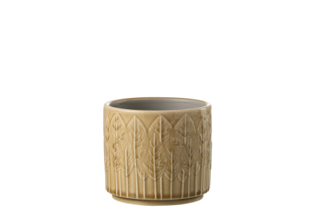 SALE % - Ghiveci, Ceramica, Bej, 12x12x10.5