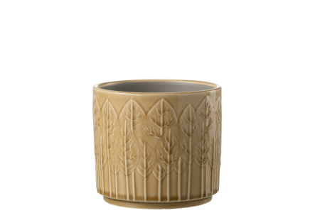 SALE % - Ghiveci, Ceramica, Bej, 14x14x12.5