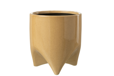 SALE % - Ghiveci, Ceramica, Bej, 18x18x20.5
