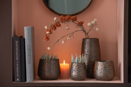 SALE % - Ghiveci, Ceramica, Cupru, 12x12x13