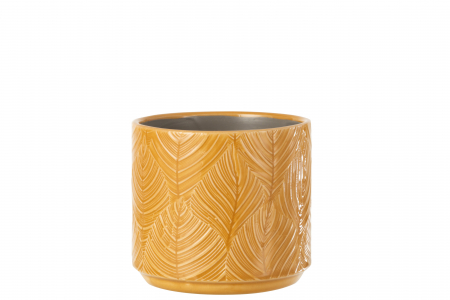 SALE % - Ghiveci, Ceramica, Galben, 14.5x14.5x13