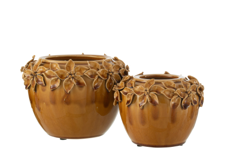 Ghiveci, Ceramica, Galben, 22.5x22x16.5 [1]