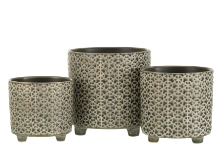 Ghiveci, Ceramica, Gri, 16.5x16.5x16.5 [1]
