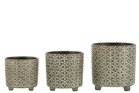 Ghiveci, Ceramica, Gri, 16.5x16.5x16.5 [2]