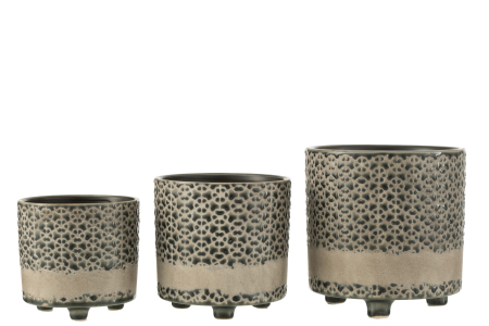 Ghiveci, Ceramica, Gri, 16.5x16.5x17 [2]
