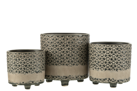 Ghiveci, Ceramica, Gri, 16.5x16.5x17 [2]